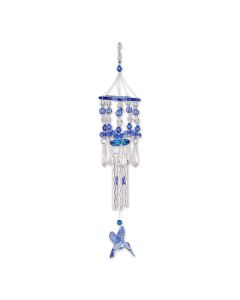 BLUE HUMMINGBIRD WIND CHIMES